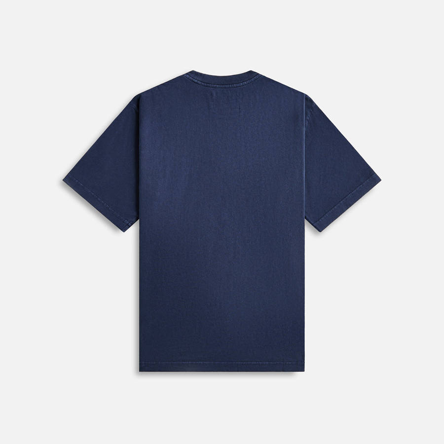 Navy Men Kith Awake NY Varsity T-Shirt | 8697-EYTPD