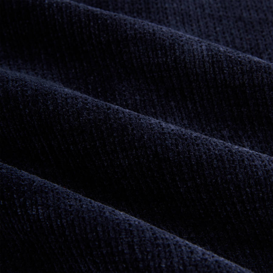 Navy Men Kith Bonded Waffle Coleman Quarter Zip Hoodie Sweatshirts | 4380-EWZRN