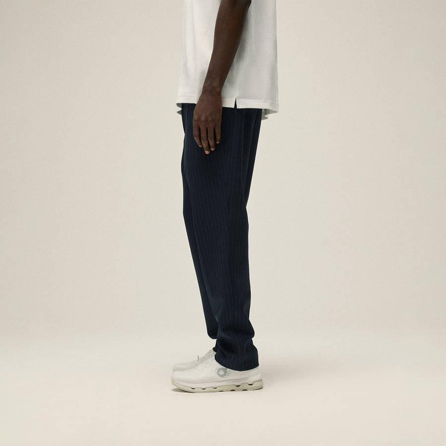 Navy Men Kith Double Weave Chatham Pants | 4763-KZVXI