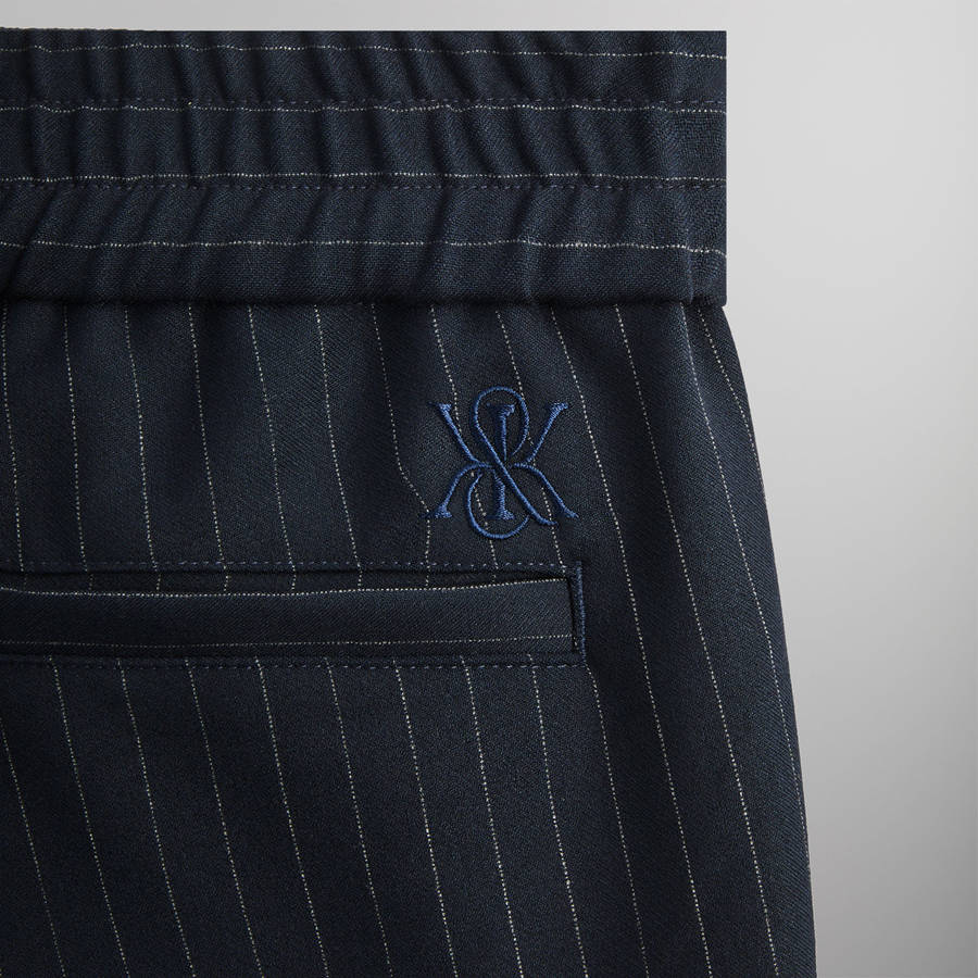 Navy Men Kith Double Weave Chatham Pants | 4763-KZVXI