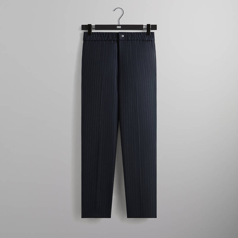Navy Men Kith Double Weave Chatham Pants | 4763-KZVXI