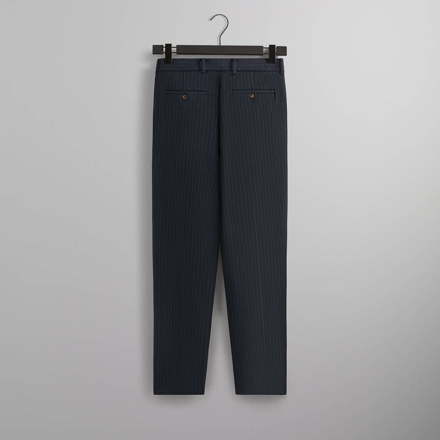 Navy Men Kith Double Weave Kylan Pants | 1649-TSBYJ