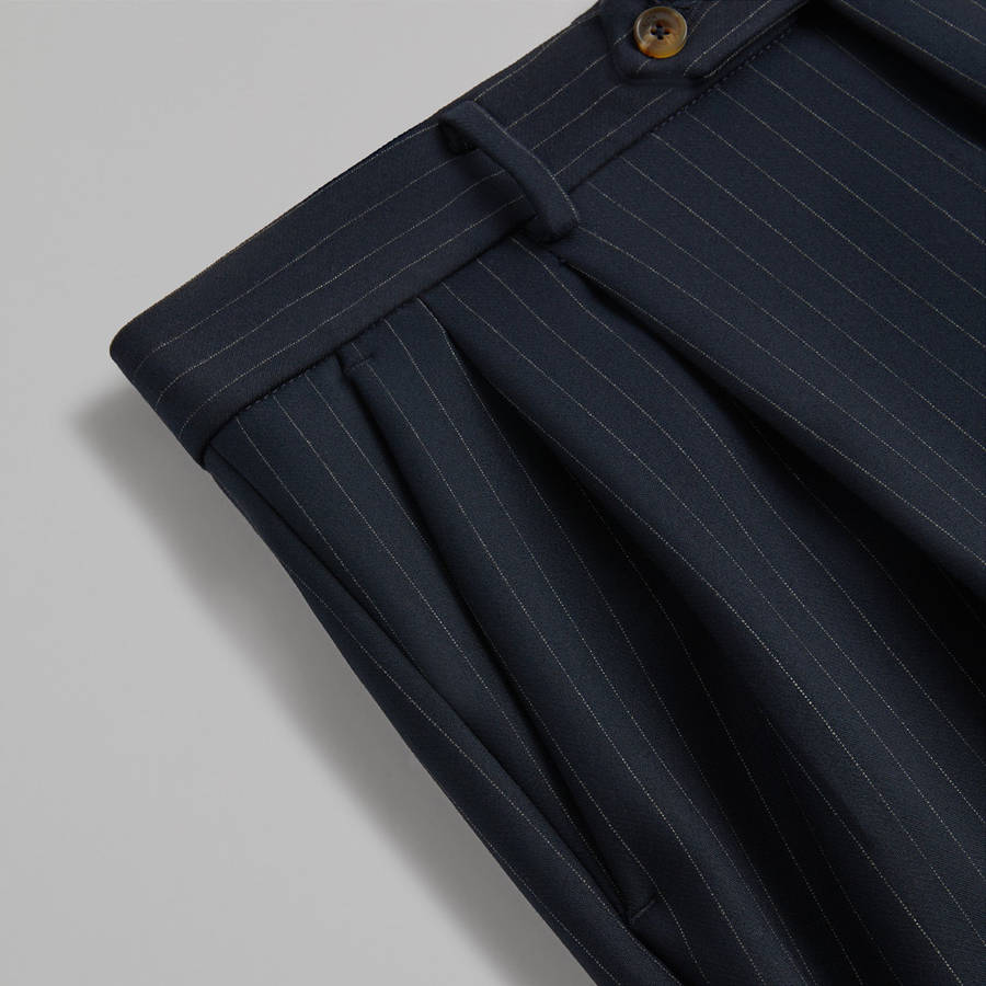 Navy Men Kith Double Weave Kylan Pants | 1649-TSBYJ
