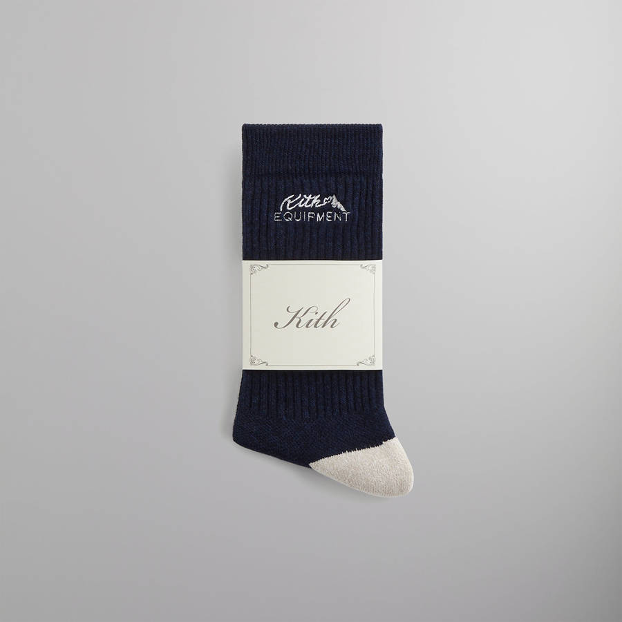 Navy Men Kith Equipment Socks | 3092-GXKUI