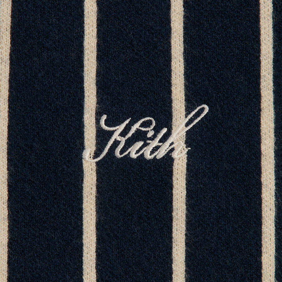 Navy Men Kith Harmon Quarter Zip Mock Neck Sweatshirts | 4875-KTWYE