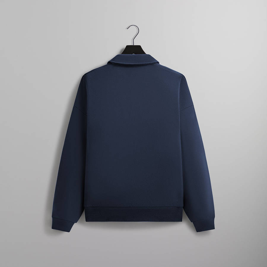 Navy Men Kith KandK Applique Nelson Collared Rugby Shirts | 1328-RAHXU