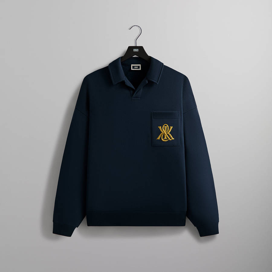 Navy Men Kith KandK Nelson Collared Rugby Shirts | 1950-WFDQX