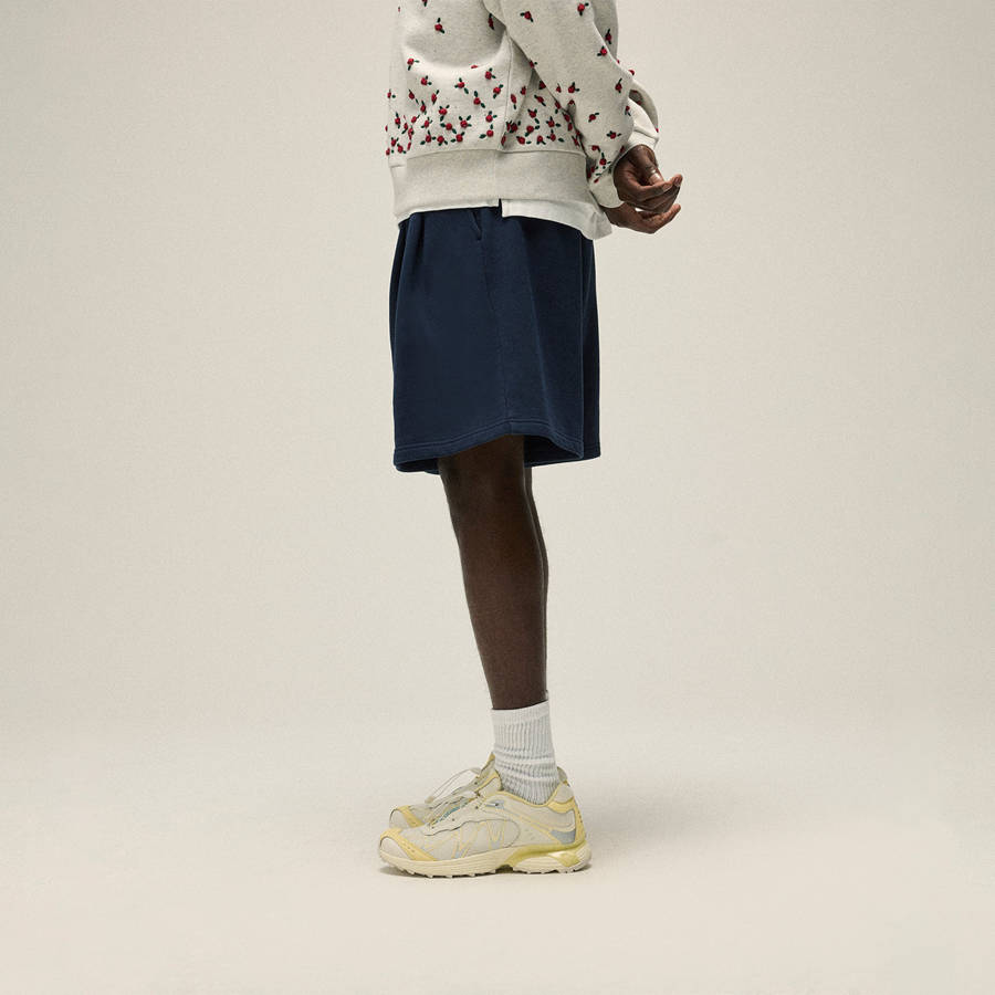 Navy Men Kith Kylan Sweat Shorts | 1342-YDENU