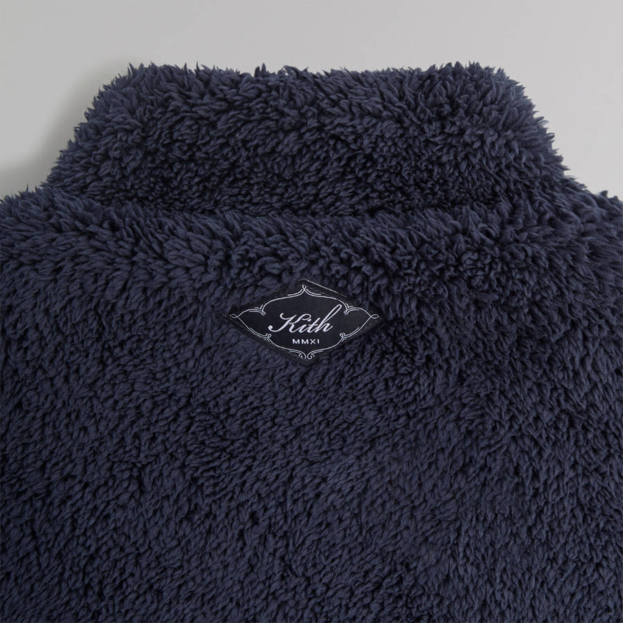 Navy Men Kith Lightweight Sherpa Antony Full Zip Jackets | 5907-LZTFJ