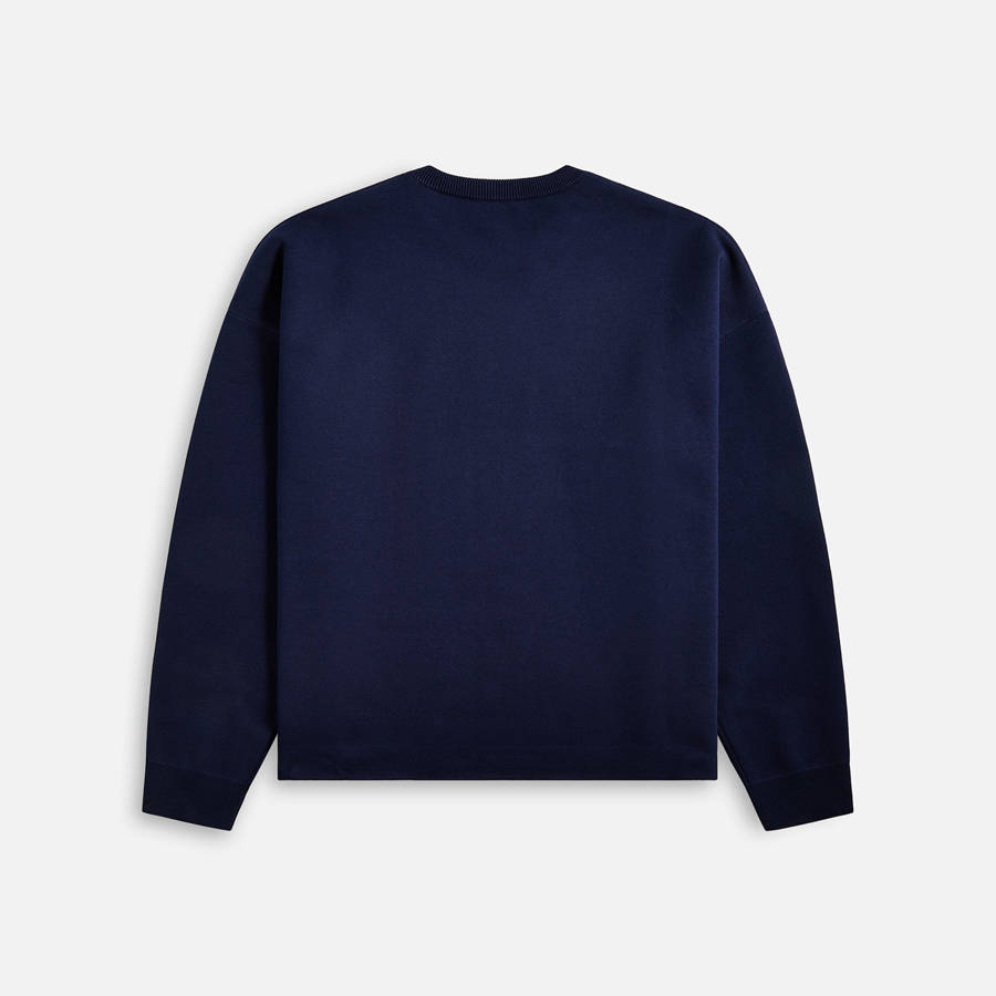 Navy Men Kith Loewe Anagram Pocket Sweater Sweatshirts | 4750-LCTMF