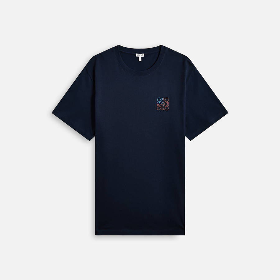 Navy Men Kith Loewe Regular Fit T-Shirt | 6290-BANWM