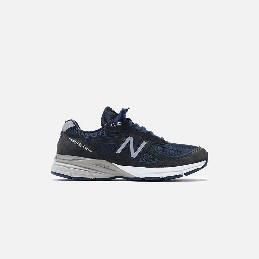 Navy Men Kith New Balance Made in USA 990v4 Sneakers | 2436-YBVNK
