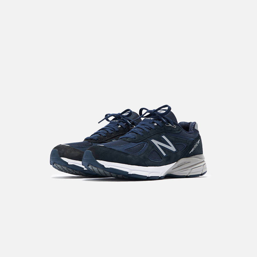 Navy Men Kith New Balance Made in USA 990v4 Sneakers | 2436-YBVNK