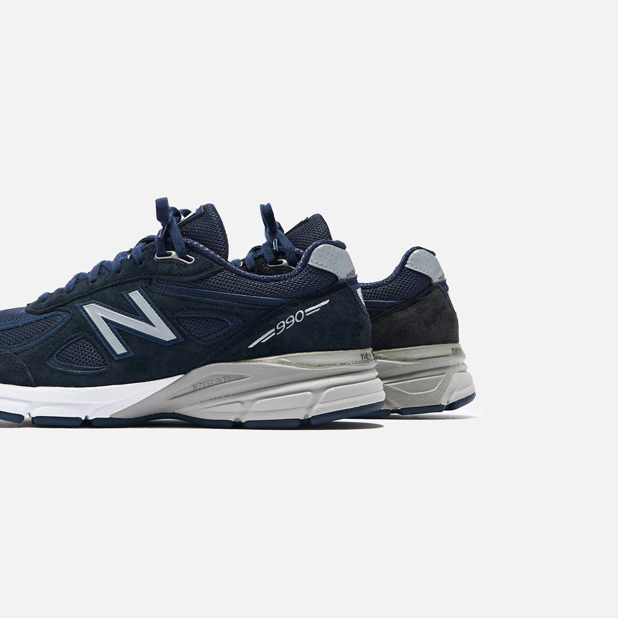 Navy Men Kith New Balance Made in USA 990v4 Sneakers | 2436-YBVNK