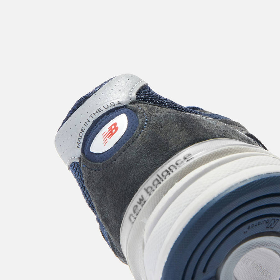 Navy Men Kith New Balance Made in USA 990v4 Sneakers | 2436-YBVNK