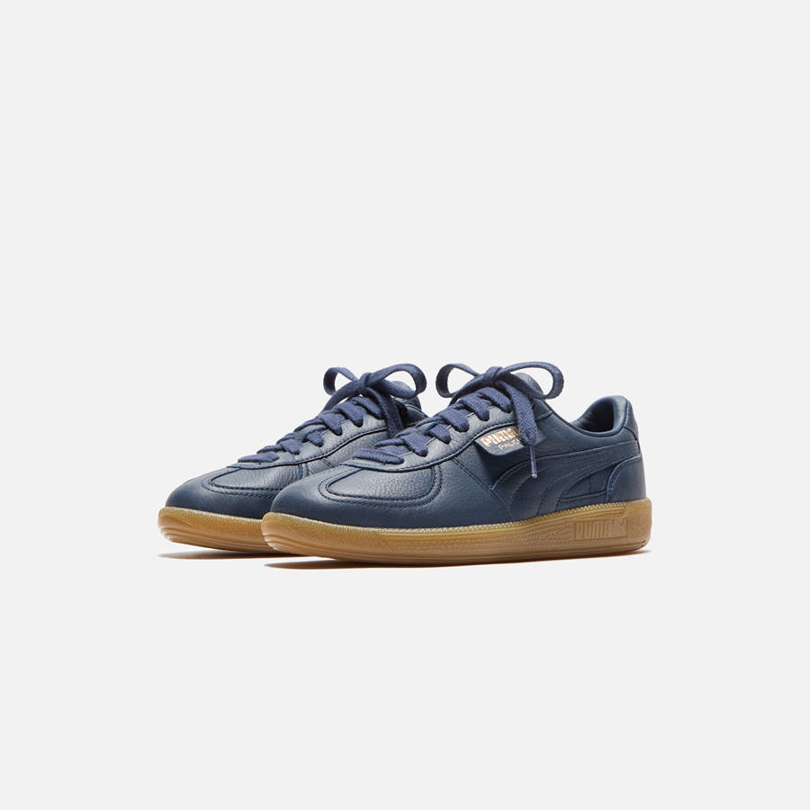 Navy Men Kith PUMA Palermo Premium Sneakers | 0951-GRQLH