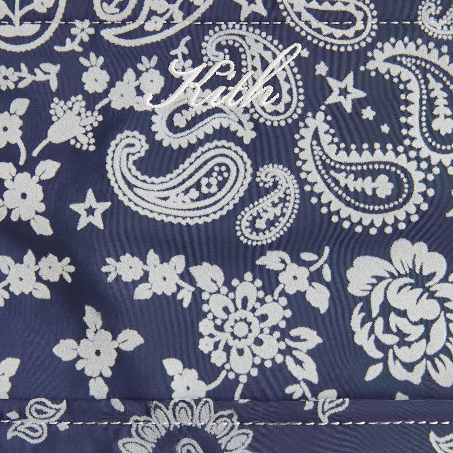 Navy Men Kith Paisley Flocked Nylon Tote Bags | 5461-KGFNB