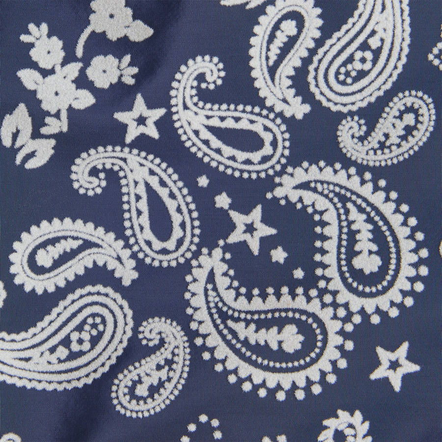 Navy Men Kith Paisley Flocked Nylon Tote Bags | 5461-KGFNB
