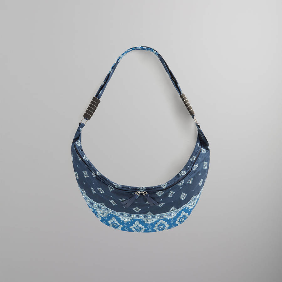 Navy Men Kith Paisley Hobo Crossbody Bags | 3259-QPVZX