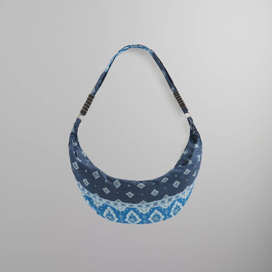 Navy Men Kith Paisley Hobo Crossbody Bags | 3259-QPVZX