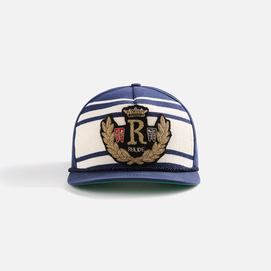 Navy Men Kith Rhude Rope Crest Structure Cap | 2674-NYXCR