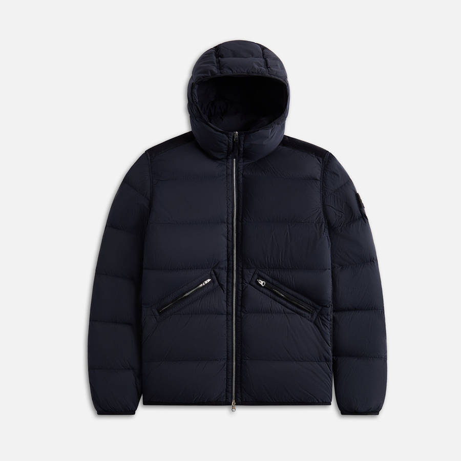 Navy Men Kith Stone Island Real Down Jackets | 3846-UZEWB