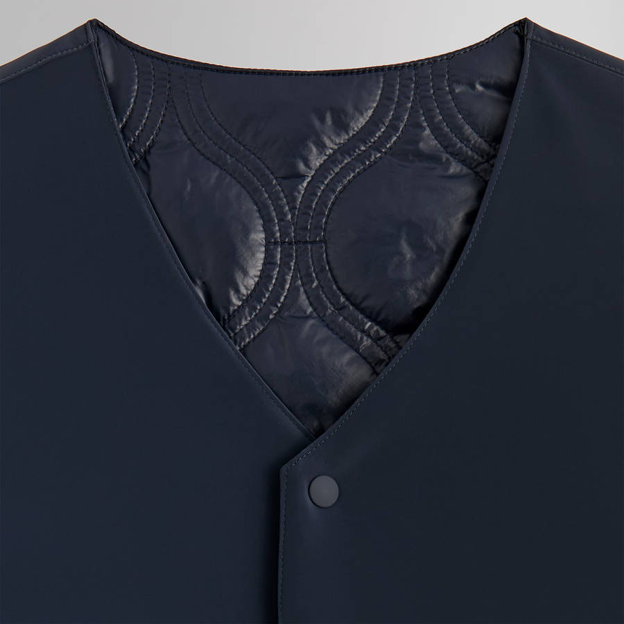 Navy Men Kith Sueded Tech Winfield Quilted Liner Jackets | 4073-QGVLT