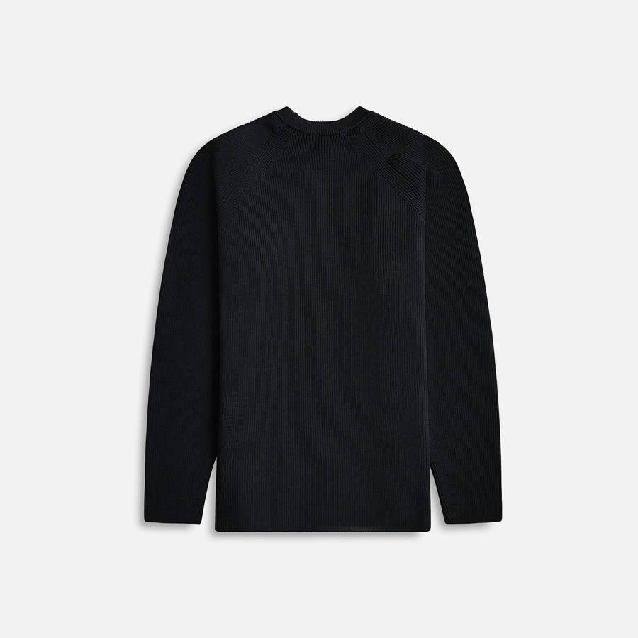 Navy Men Kith Teatora Knit Crew 7G Deltapeak Hoverlayer Sweatshirts | 7219-YSPJQ