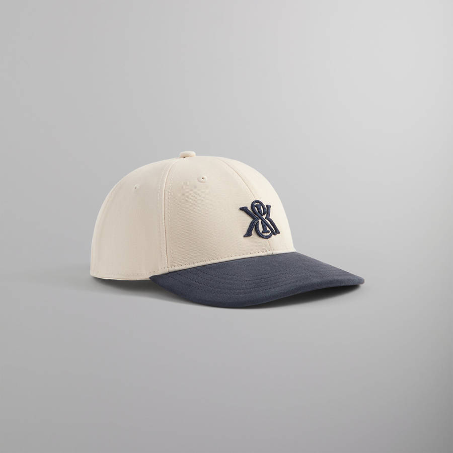 Navy Men Kith Two Tone Suede Brim Aaron Cap | 8231-GKBFJ