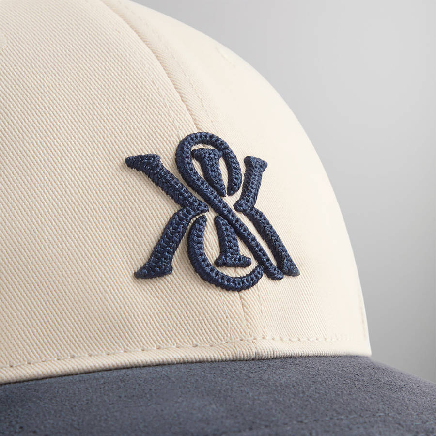 Navy Men Kith Two Tone Suede Brim Aaron Cap | 8231-GKBFJ