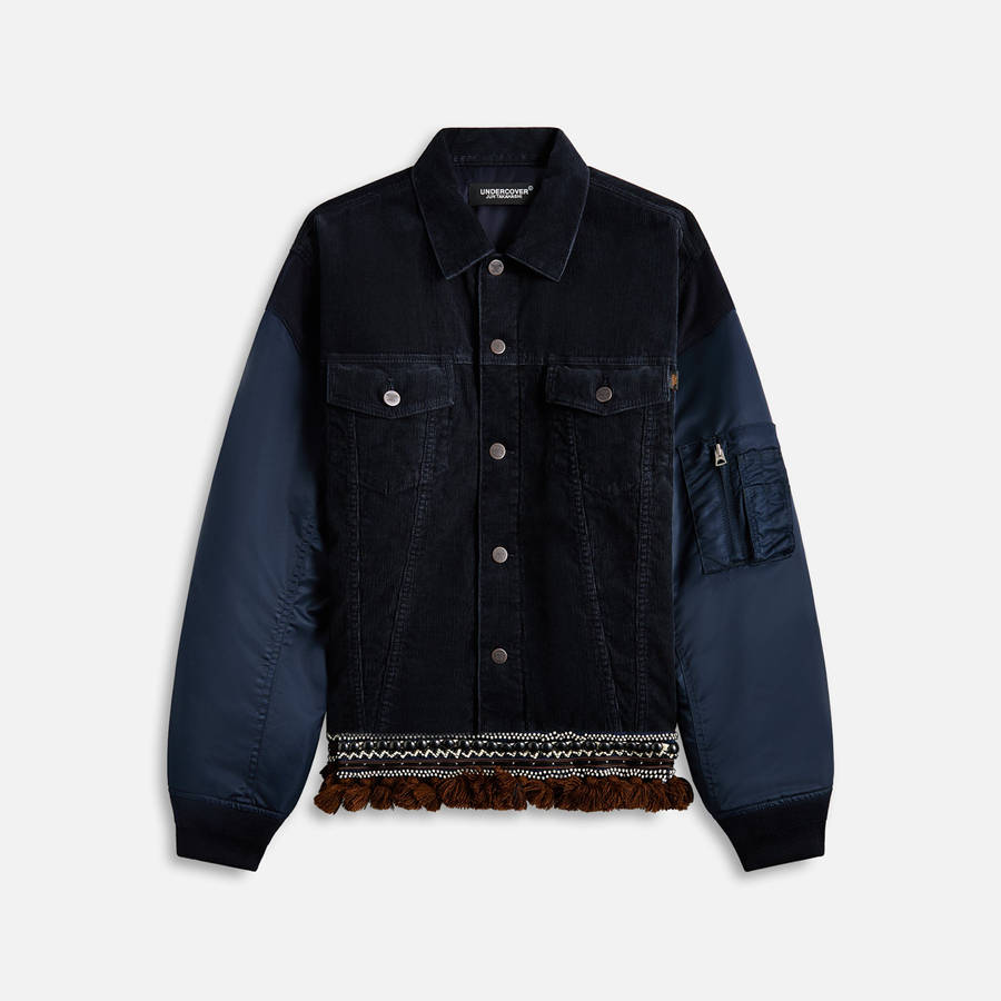 Navy Men Kith Undercover Blouson Jackets | 6093-BNZAF
