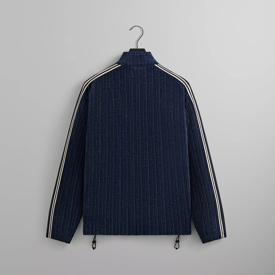 Navy Men Kith Velvet Cord Ali Track Jackets | 7921-TKEQH