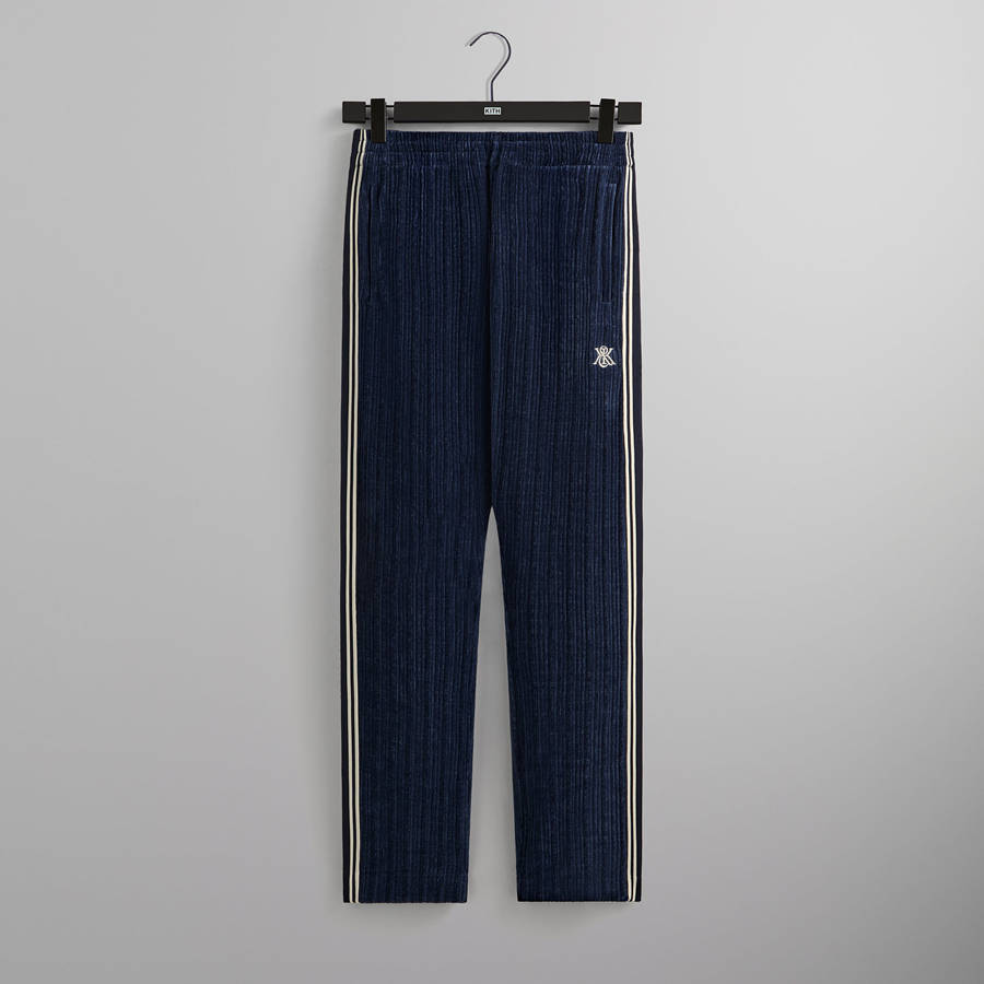 Navy Men Kith Velvet Cord Damon Track Pants | 3129-NHXIV