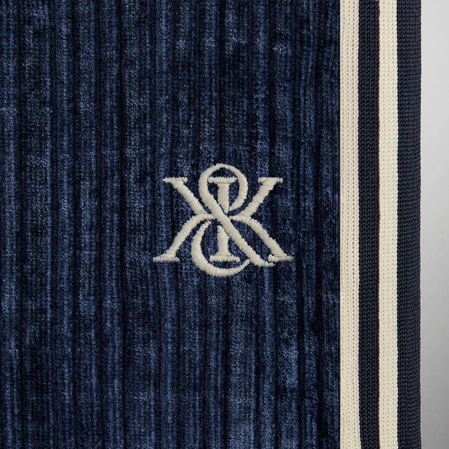 Navy Men Kith Velvet Cord Damon Track Pants | 3129-NHXIV