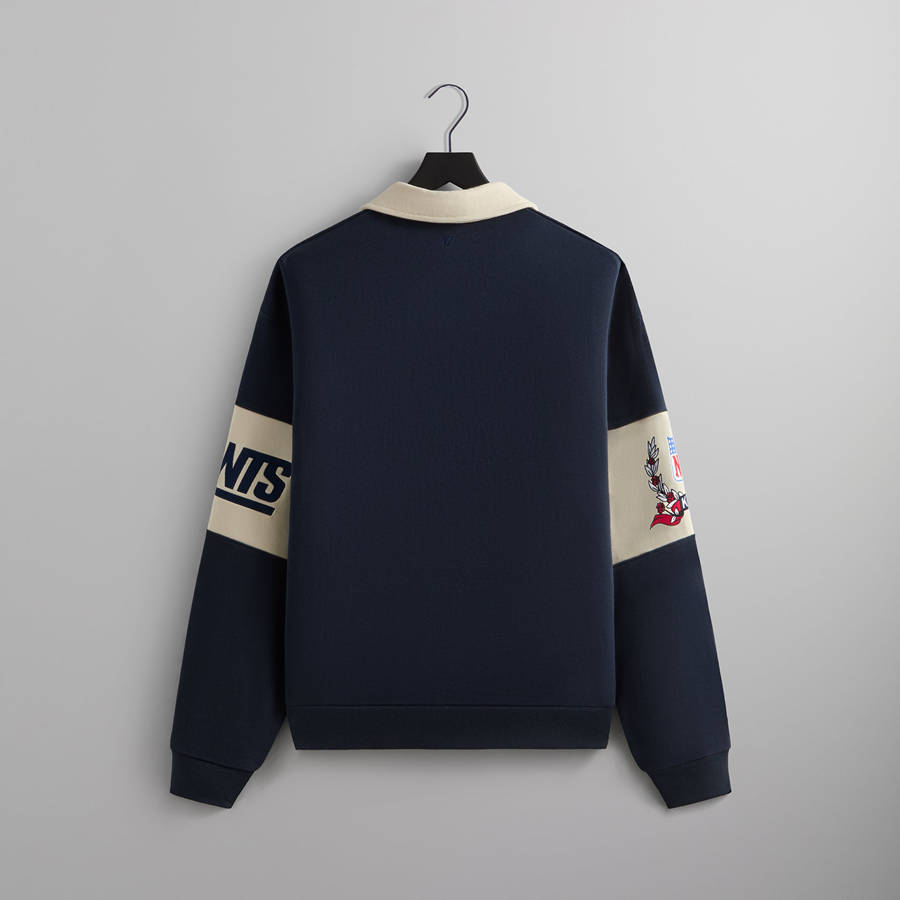 Navy Men Kith and '47 for the NFL: Giants Nelson Collared Pullover Shirts | 2701-FRLEJ