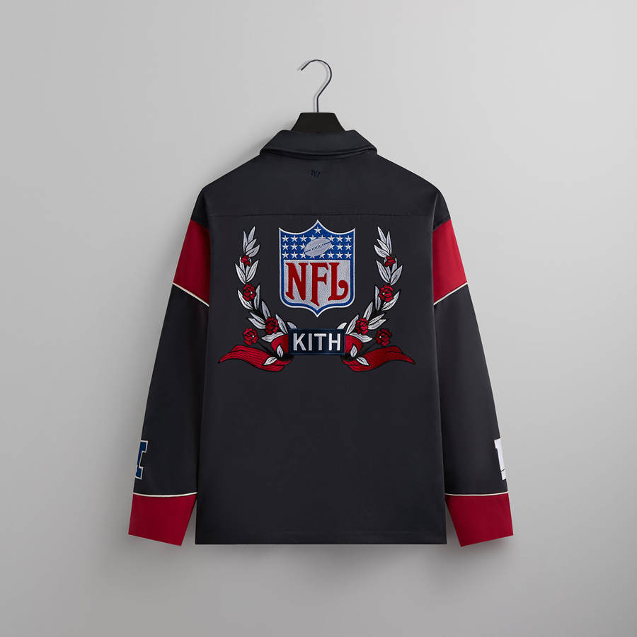 Navy Men Kith and '47 for the NFL: Giants Kieran Coaches Jackets | 7958-VKMRS