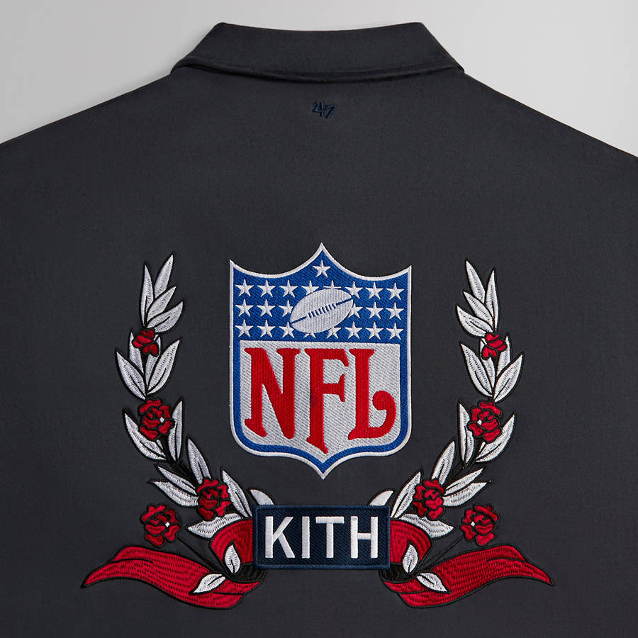 Navy Men Kith and '47 for the NFL: Giants Kieran Coaches Jackets | 7958-VKMRS