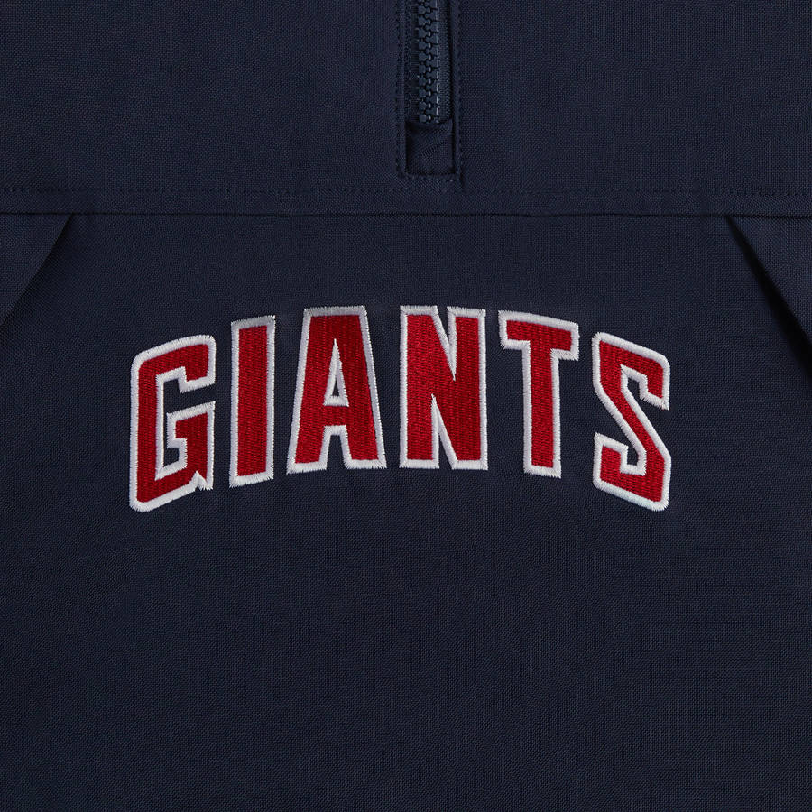 Navy Men Kith and '47 for the NFL: Giants Quarter Zip Anorak With Hood Jackets | 7236-CIVDX