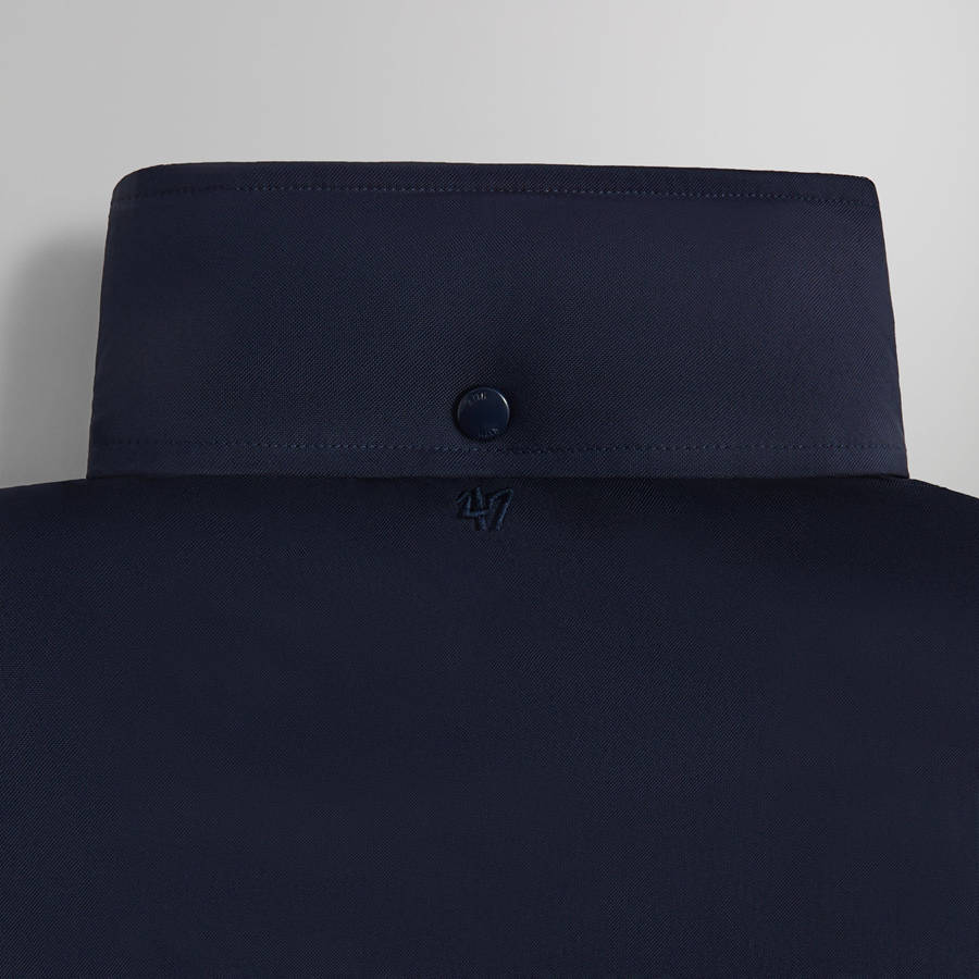 Navy Men Kith and '47 for the NFL: Giants Quarter Zip Anorak With Hood Jackets | 7236-CIVDX