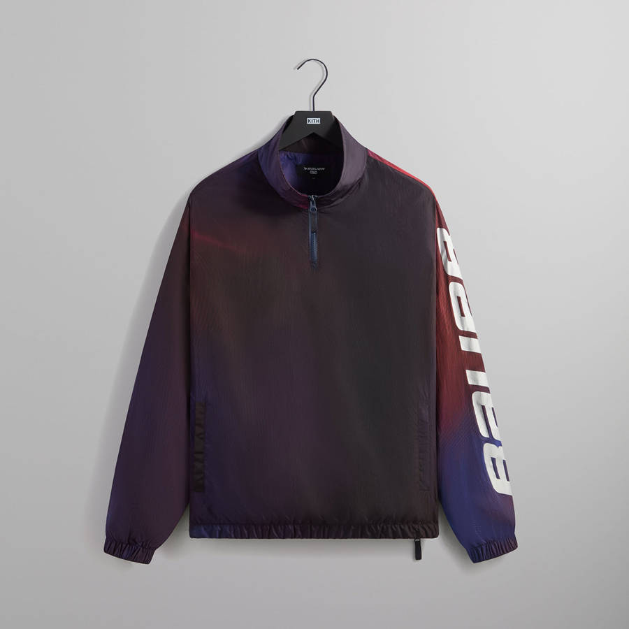 Navy Men Kith and Bauer for the New York Rangers Nylon Quarter Zip Sweatshirts | 0592-PIUXQ