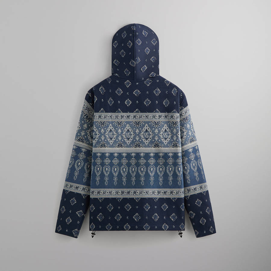 Navy Men Kith and Kin Branden Tapestry Full Zip Hoodie Sweatshirts | 2450-MOCSP
