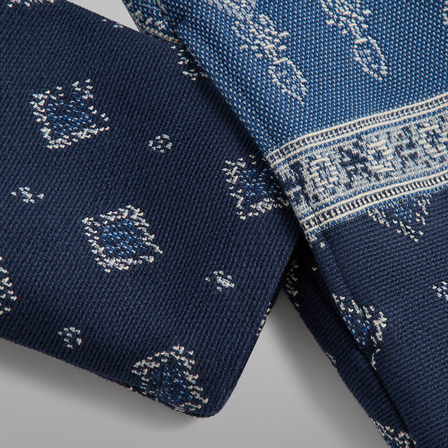Navy Men Kith and Kin Branden Tapestry Full Zip Hoodie Sweatshirts | 2450-MOCSP
