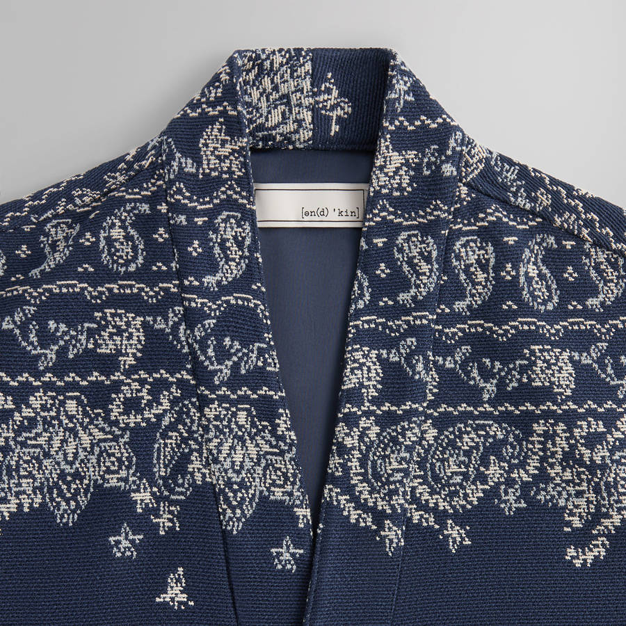 Navy Men Kith and Kin Tapestry Karter Gi Jackets | 5942-CDEWQ
