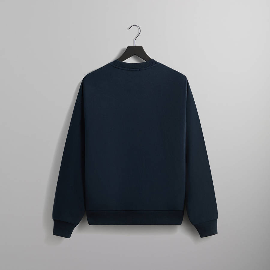Navy Men Kith for Sesame Street Super Grover Nelson Crewneck Sweatshirts | 9830-YWUVK