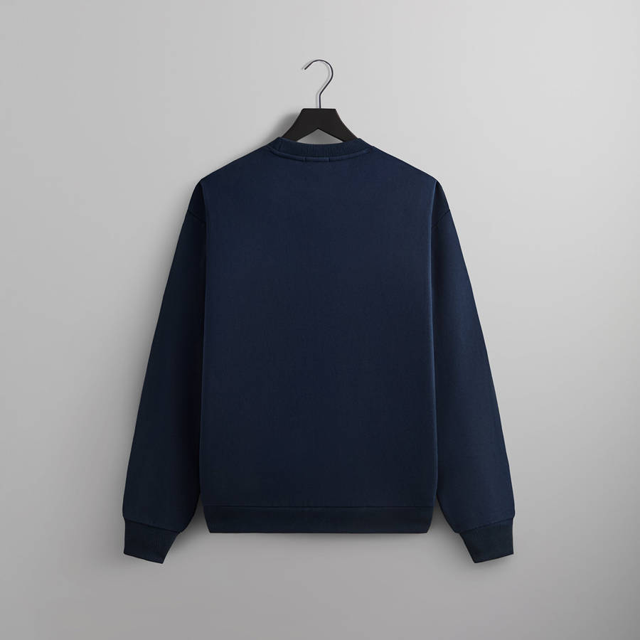 Navy Men Kith for the Brooklyn Museum Nelson Crewneck Sweatshirts | 7124-XQSRO