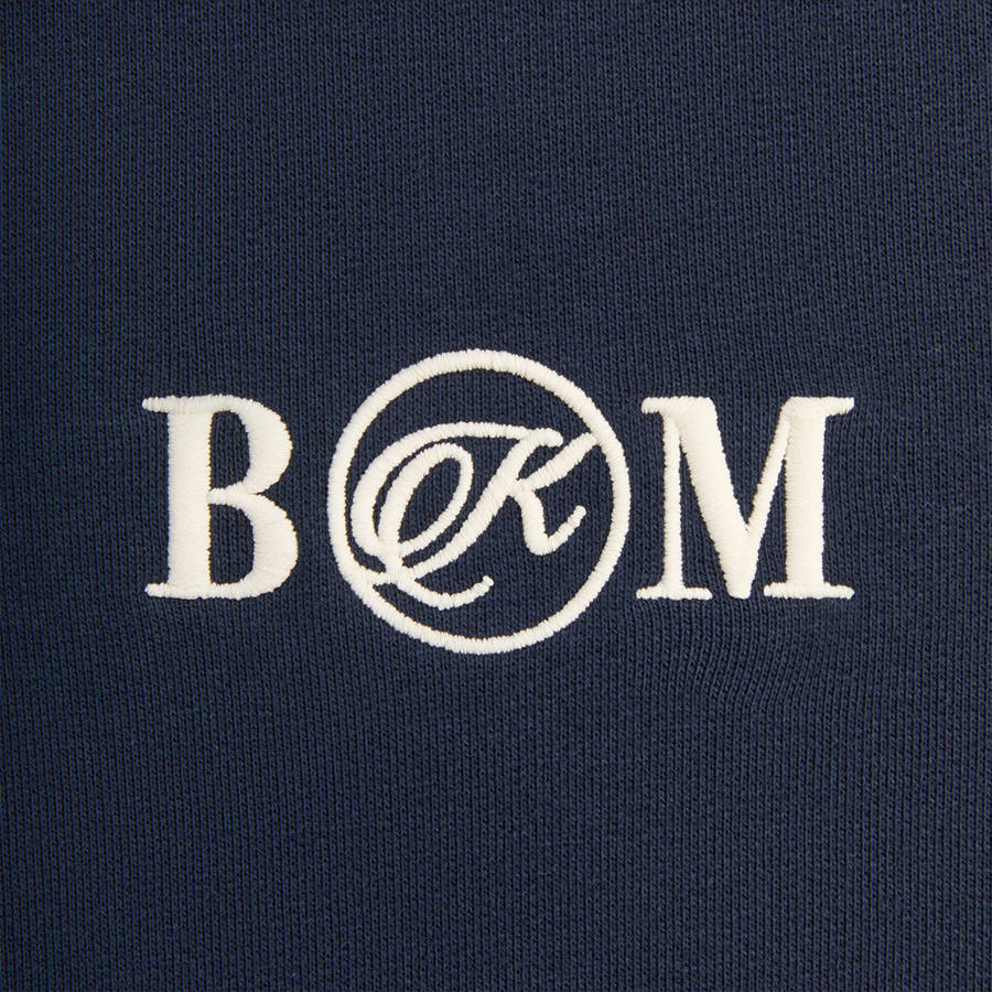 Navy Men Kith for the Brooklyn Museum Serif Hoodie Sweatshirts | 4356-XZFHJ
