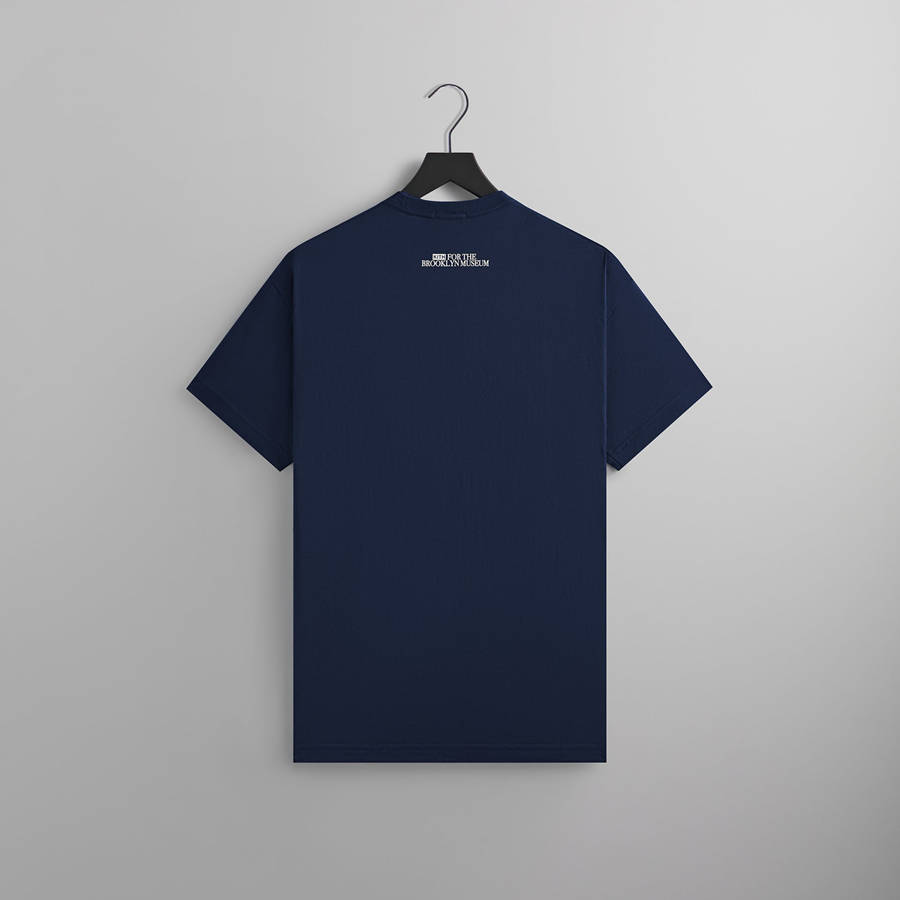 Navy Men Kith for the Brooklyn Museum Serif Shirts | 5610-XTPEA