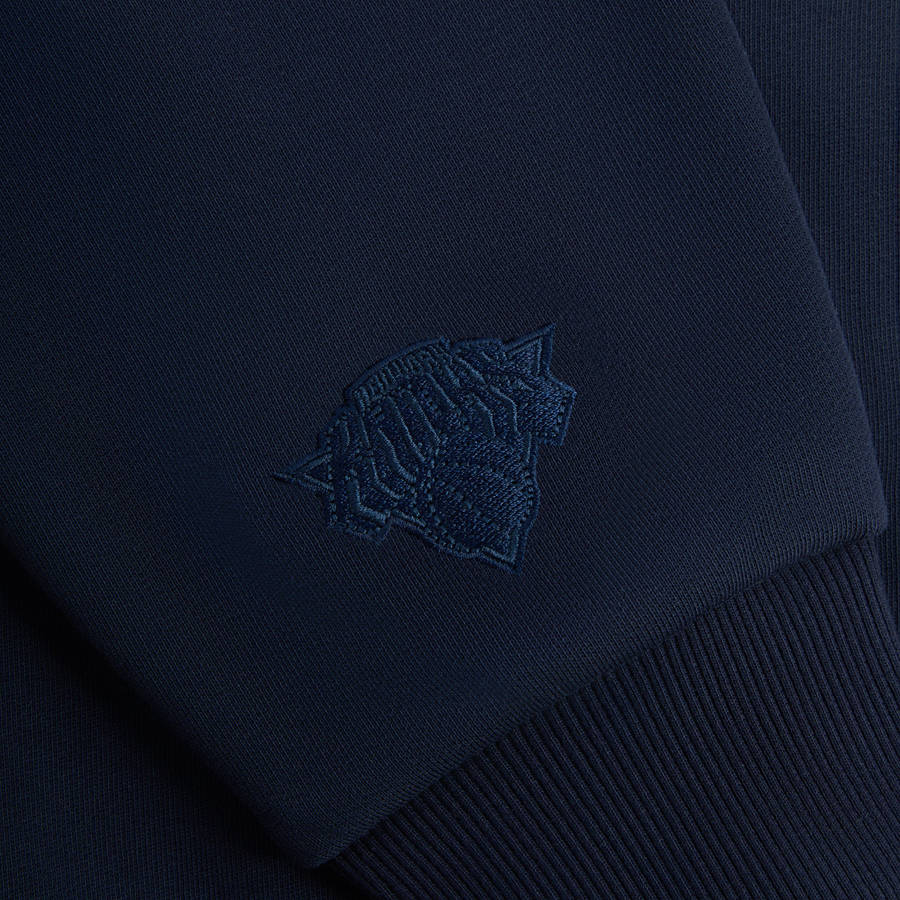 Navy Men Kith for the New York Knicks City Vintage Nelson Crewneck Sweatshirts | 6149-VBRNU
