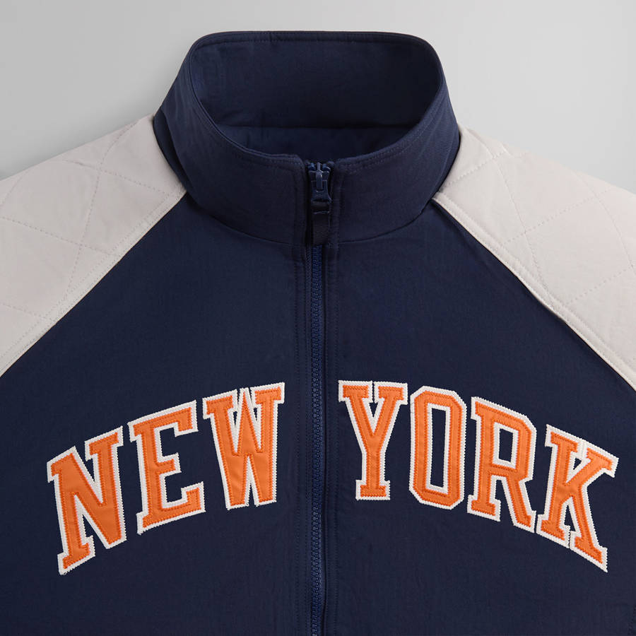 Navy Men Kith for the New York Knicks Nylon Padded Jackets | 8329-RPBAY