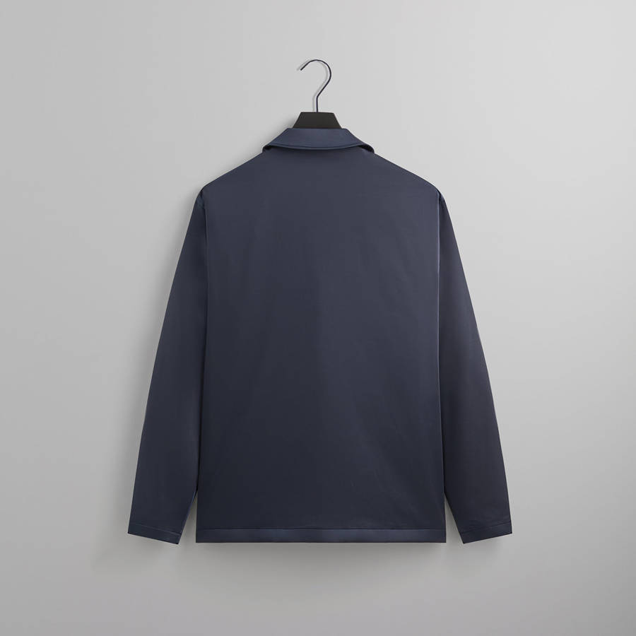 Navy Men Kith for the New York Knicks Snap Front Coaches Jackets | 3594-ULXDP